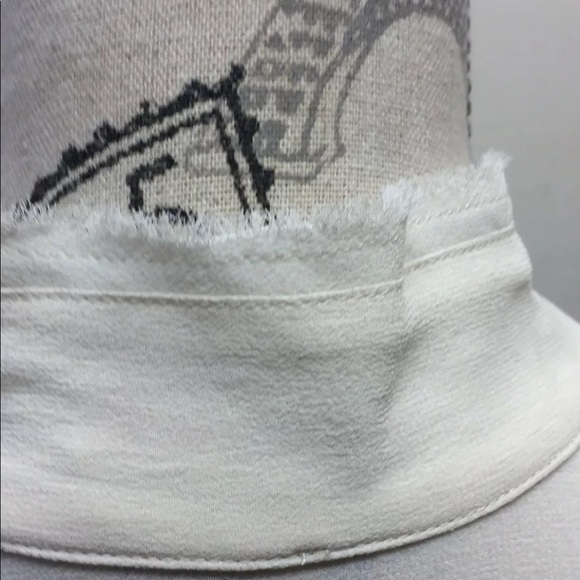 Hugo Boss Orange Women Long Sleeve Blouse Cream Distress Collar Light Sillouette - Picture 6 of 12